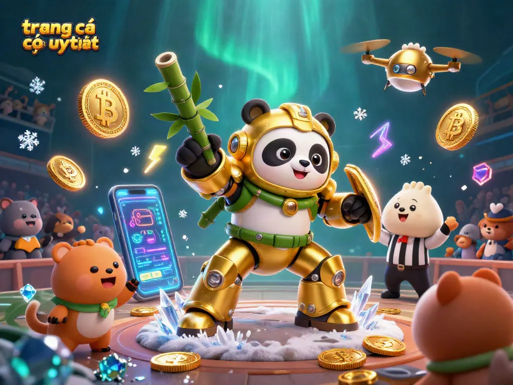 Khám phá trang cá cược uy tín với hình ảnh sống động của robot panda chiến đấu!