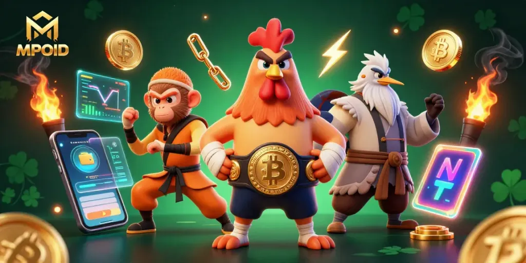 Engage with MPOID's exciting gaming atmosphere blended with martial arts and crypto elements.
