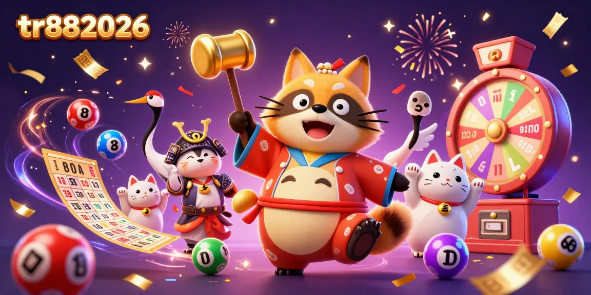 Spin to win and enjoy the excitement of tr882026 with colorful lottery elements and cheerful characters.