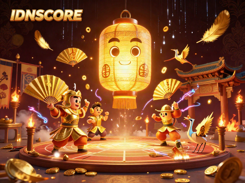 Experience thrilling gameplay at IDNSCORE with golden lantern spirits and dynamic casino elements.