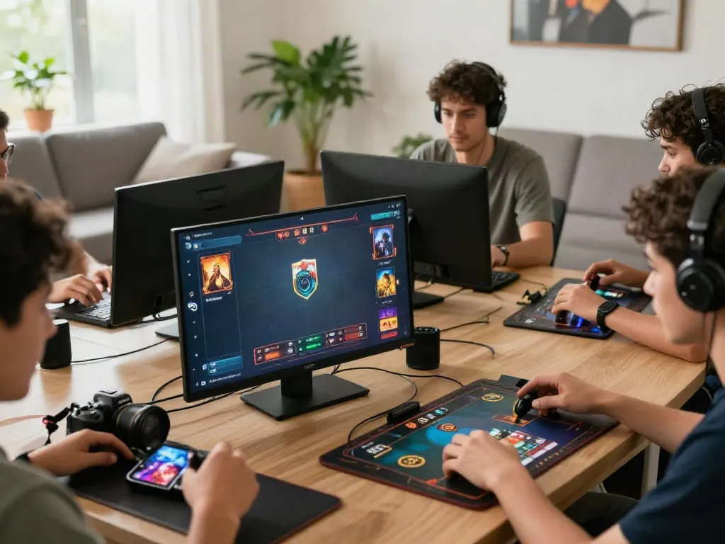 Players enjoying thrilling online games at https://hitclub3.io/, showcasing vibrant graphics and interactive gameplay in a stylish setting.