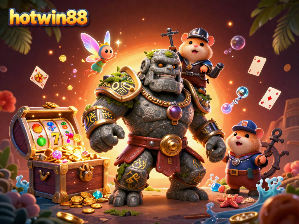 Engage with hotwin88’s thrilling slot experience through this captivating illustration.