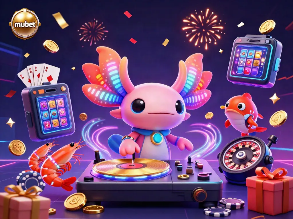 Experience the vibrant world of mubet with neon characters celebrating wins at an underwater casino.