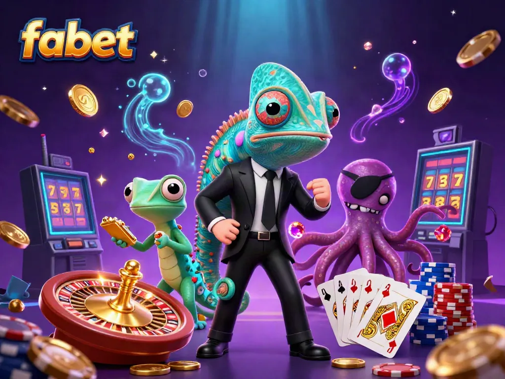 Experience thrilling gameplay at Fabet with vibrant casino characters and dynamic game elements.