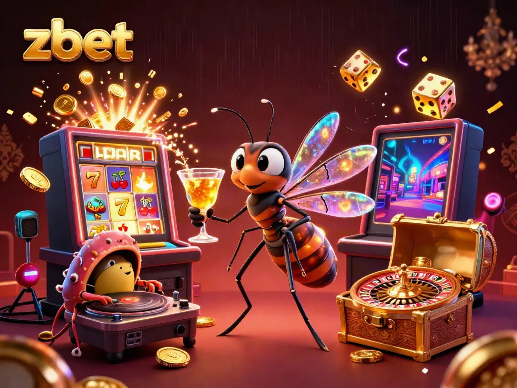 Experience excitement at zbet with a lively 3D casino scene filled with vibrant characters and dynamic game elements.