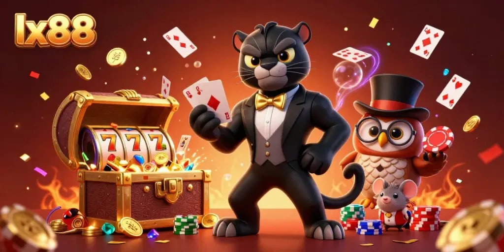 Engage with the thrilling gaming experience of lx88 while enjoying vibrant characters and golden treasures.