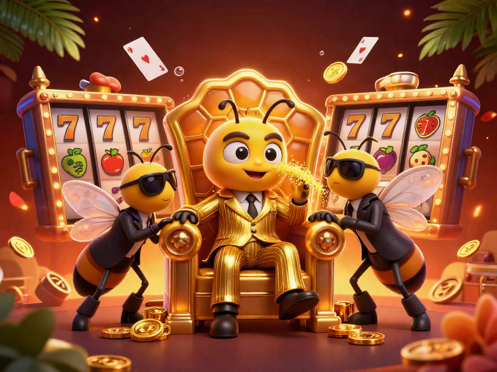 Gagnez avec des jeux captivants au casino en ligne dans une scène dynamique cartoon.