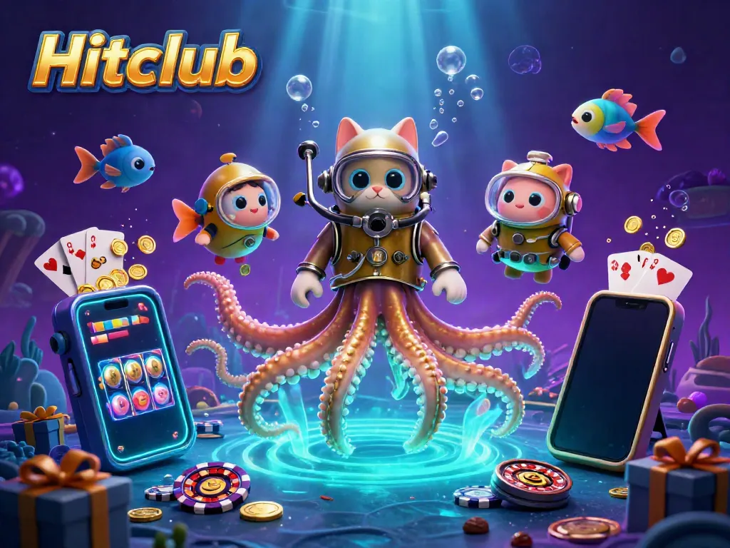 Engage in thrilling gameplay with Hitclub in an exciting underwater adventure featuring a kraken and gold coins.