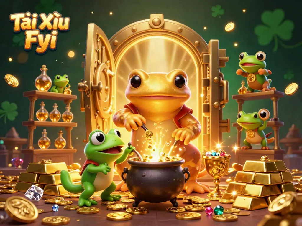 Engage with Tài Xỉu Fyi's vibrant casino illustration showcasing magic and winning potential.