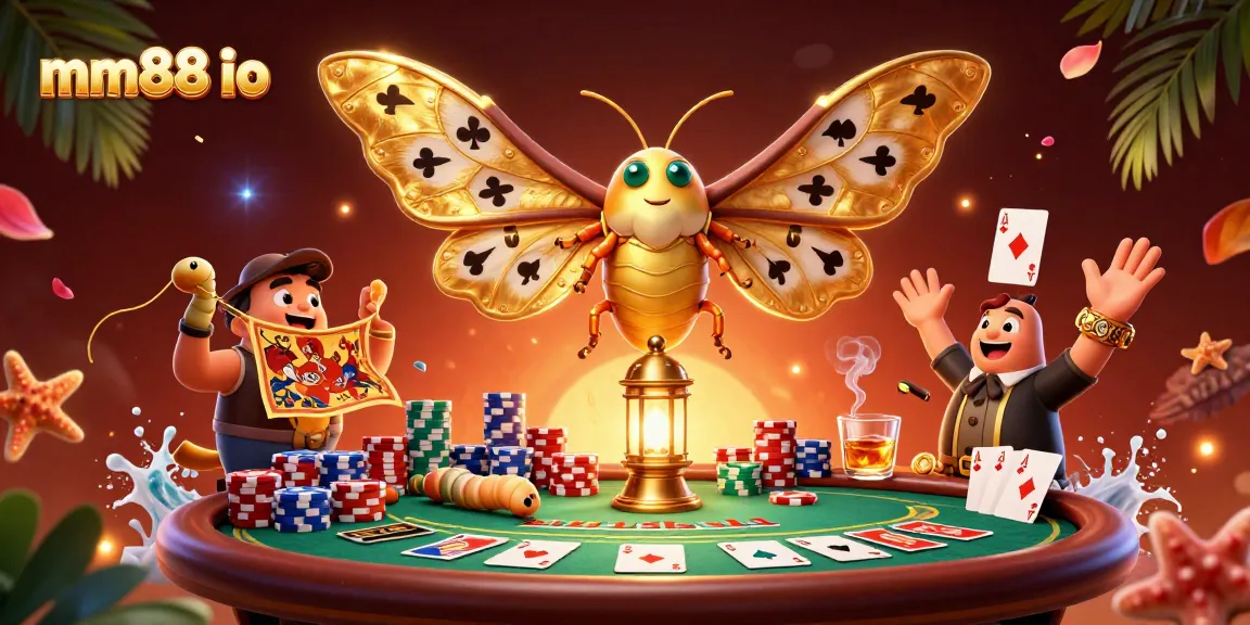 Innovative gaming experience at mm88 io with a vibrant 3D casino scene, showcasing rich poker elements.