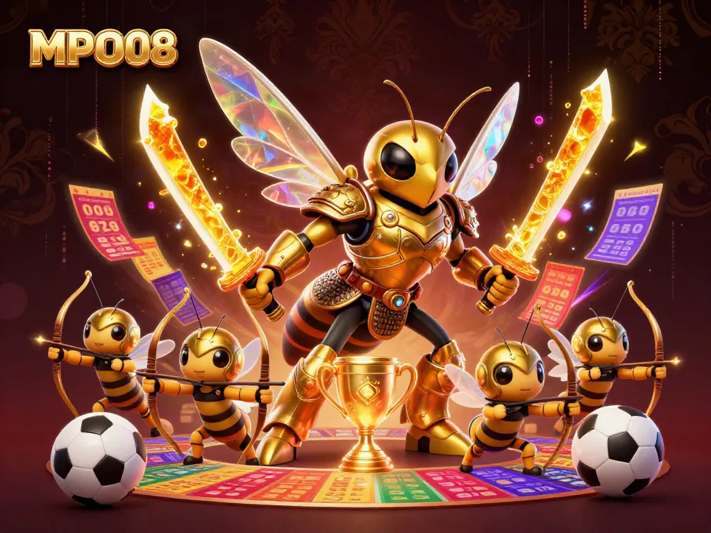 Join the excitement of MPO08 with dynamic sports betting elements and dazzling 3D characters.