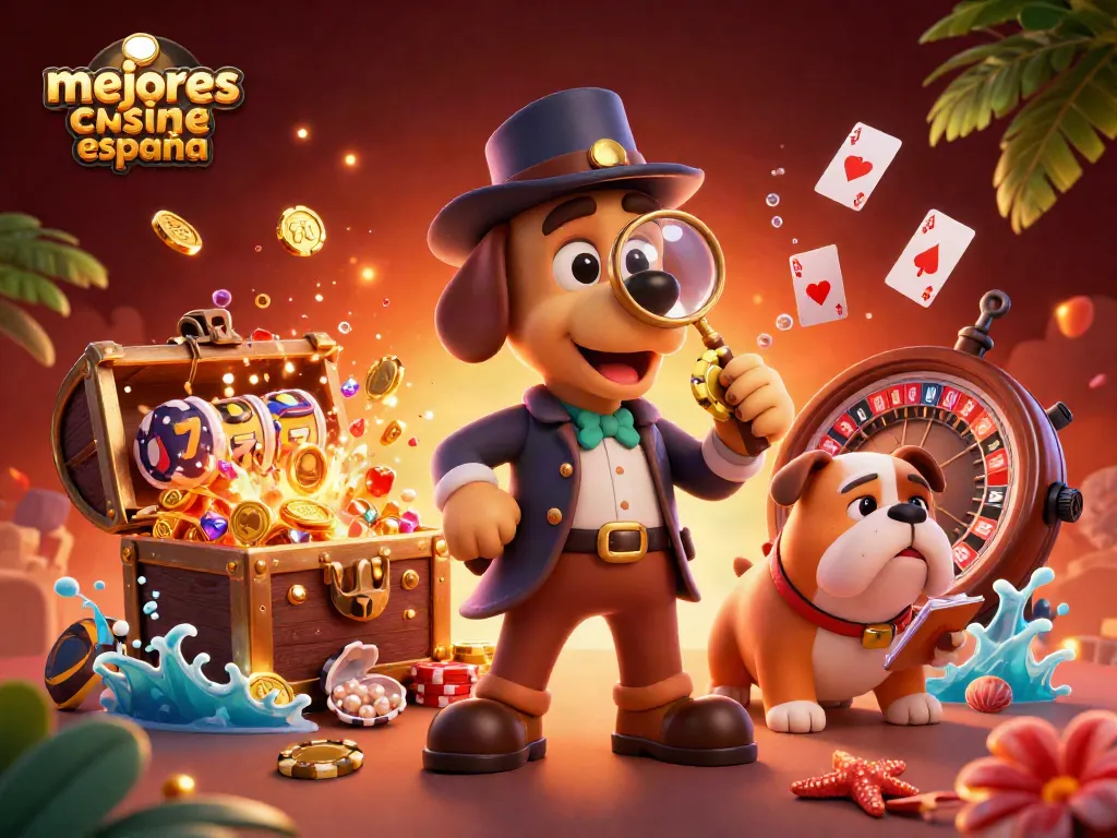 Disfruta de los mejores casinos online en España; visión de una colorida escena de juego