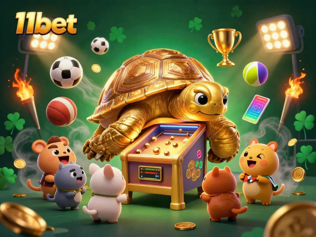 Join the excitement of 11bet gaming with a stunning casino pinball adventure scene.
