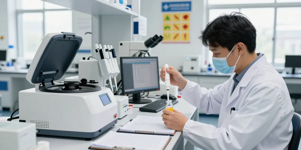 Research-grade tirzepatide Canada in a modern lab setup, showcasing scientists handling vital health solutions.