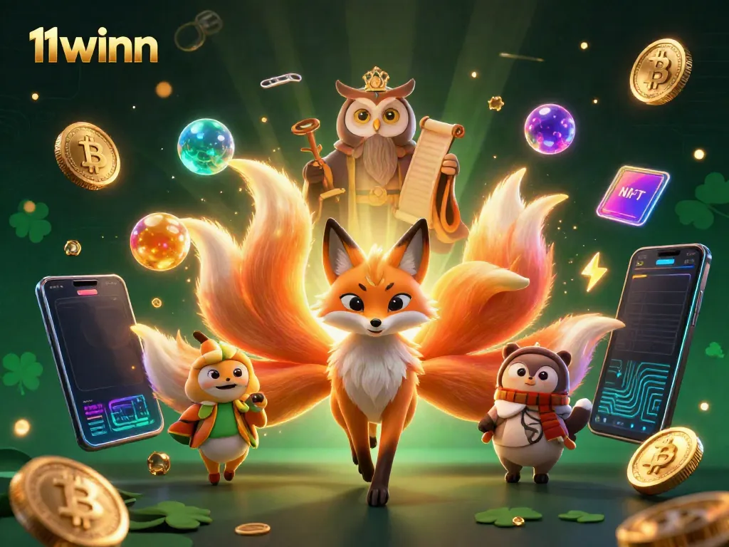 Experience thrilling gameplay at 11winn with vibrant 3D characters and crypto elements.