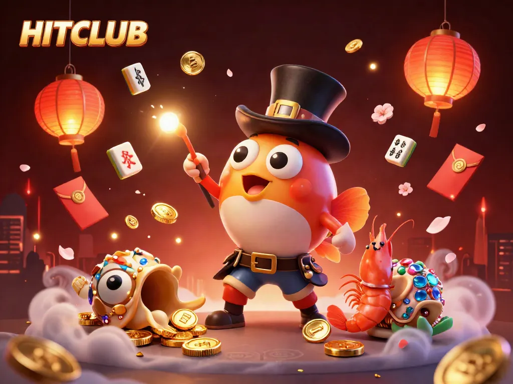 HITCLUB showcases a dazzling underwater treasure scene with vibrant characters and casino elements