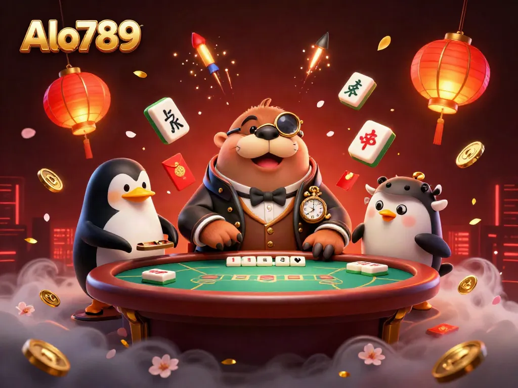 Alo789 showcases a jolly walrus and friends at an underwater poker table, celebrating gaming strategy.