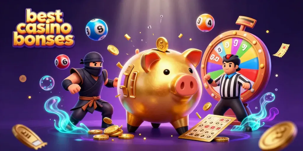 Experience the excitement of the best casino bonuses with lively characters and vibrant game elements.