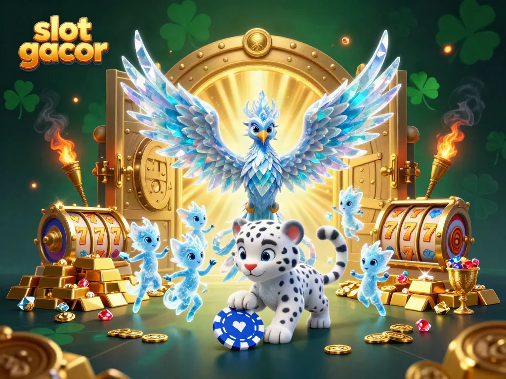 Experience thrilling play with slot gacor imagery featuring whimsical characters and dazzling treasures.