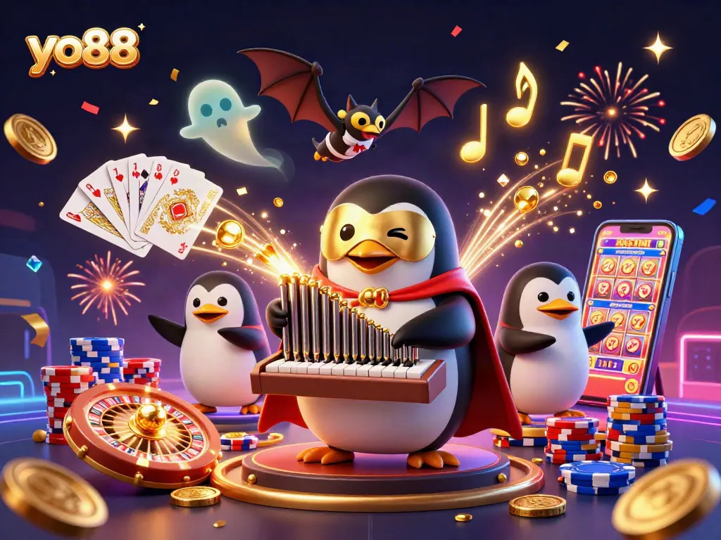 Experience thrilling gambling action with the dynamic yo88 casino scene featuring animated characters and exciting game elements.