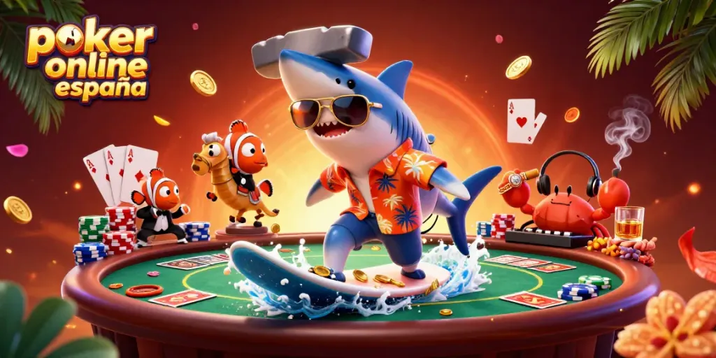 Disfruta del poker online España con un divertido evento en un ambiente marino lleno de acción.